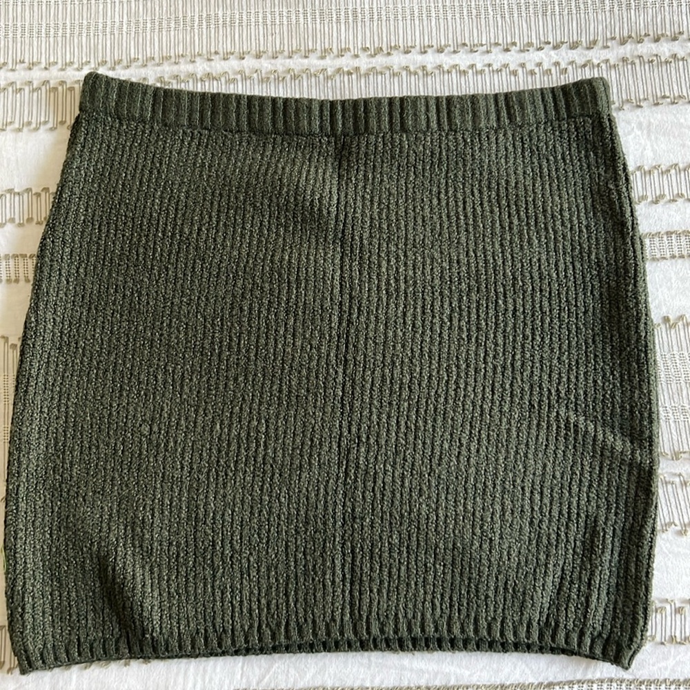 Dark Green Sweater Skirt